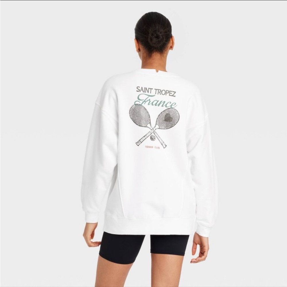 White Crewneck Sweatshirt - Picture 2 of 5